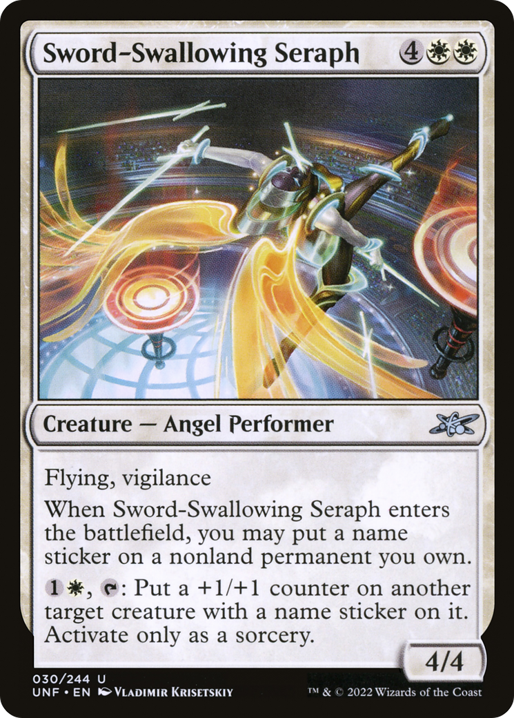 Sword-Swallowing Seraph (030) Foil - Unfinity