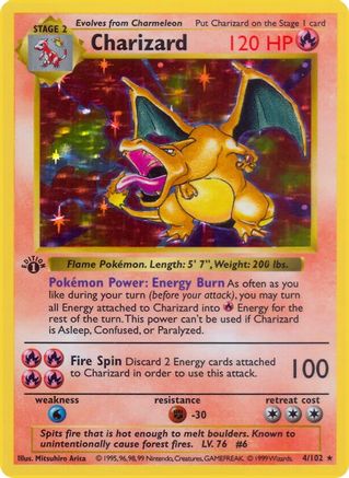 Charizard (4/102) (Shadowless) [Base Set 1st Edition] | Silver Goblin