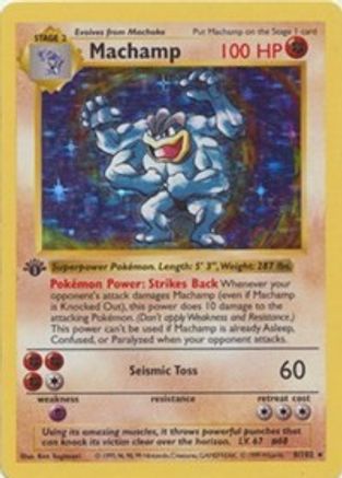 Machamp (8/102) (Shadowless) [Base Set 1st Edition] | Silver Goblin