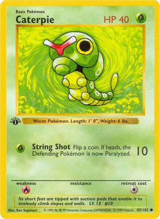 Caterpie (45) (1st Edition) - Base Set (Shadowless)