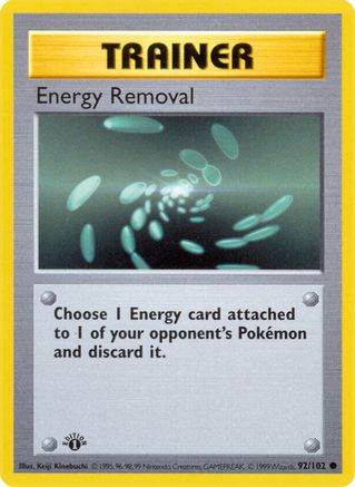 Energy Removal (92/102) [Base Set Shadowless Unlimited] | Silver Goblin