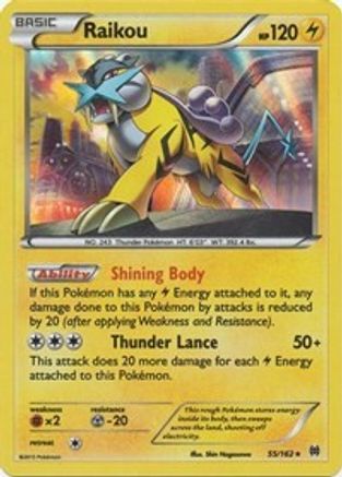 Raikou (55/162) [XY: BREAKthrough] Reverse Holofoil