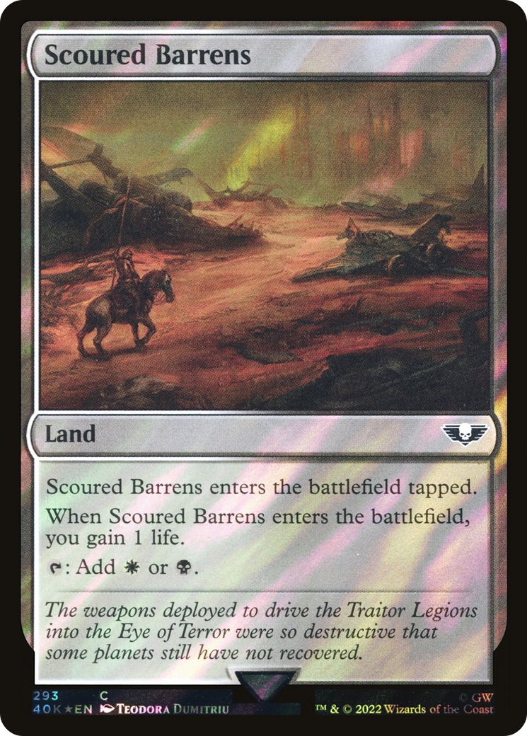 Scoured Barrens (293) Surge Foil - Warhammer 40,000 Commander