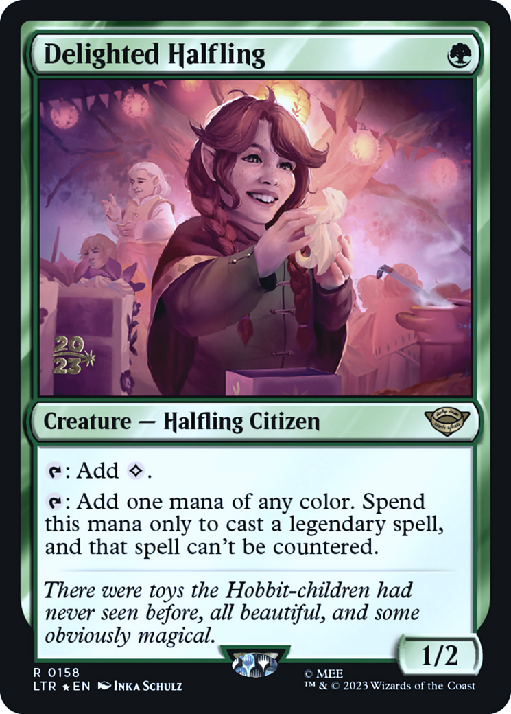 Delighted Halfling (158s) Foil - Tales of Middle-earth Promos