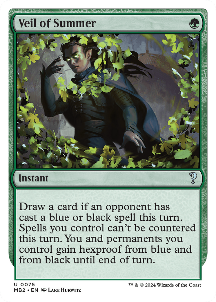 Veil of Summer (White Border) (075) - Mystery Booster 2