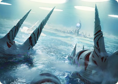 Seachrome Coast Art Card [Phyrexia: All Will Be One Art Series] | Silver Goblin