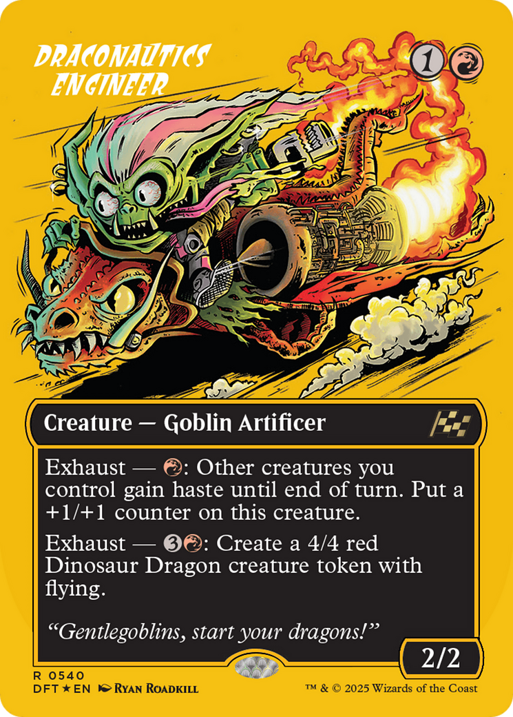 Draconautics Engineer (Borderless) (First-Place Foil) [Aetherdrift] | Silver Goblin