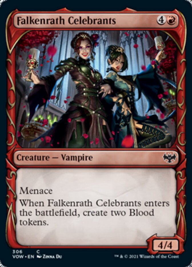 Falkenrath Celebrants (Showcase Fang Frame) [Innistrad: Crimson Vow] | Silver Goblin