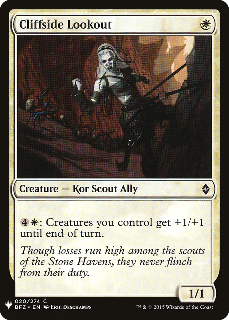 Cliffside Lookout (BFZ-20) - The List