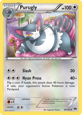 Purugly (94/122) [XY: BREAKpoint] Reverse Holofoil