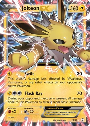Jolteon EX (28) Holofoil - Generations
