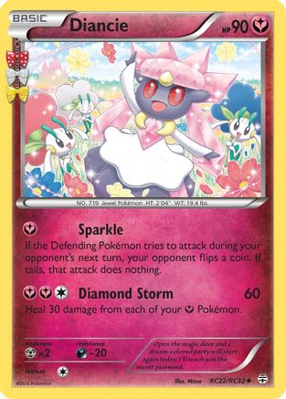 Diancie (RC22) Holofoil - Generations Radiant Collection