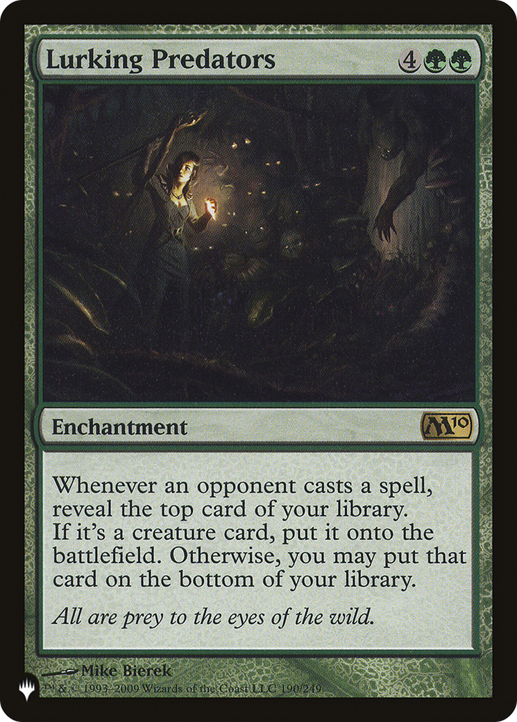 Lurking Predators (M10-190) - The List