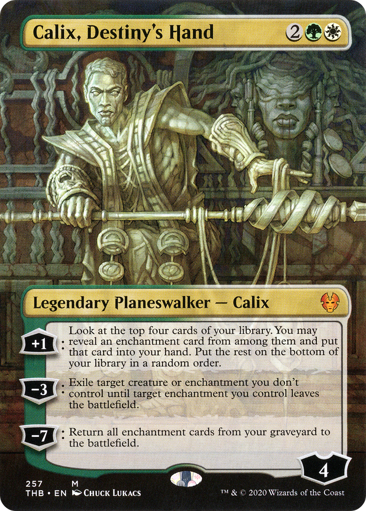 Calix, Destiny's Hand (Borderless) [Theros Beyond Death] Foil