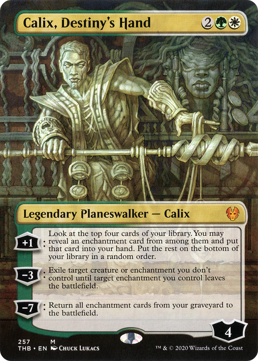Calix, Destiny's Hand (Borderless) [Theros Beyond Death] Foil