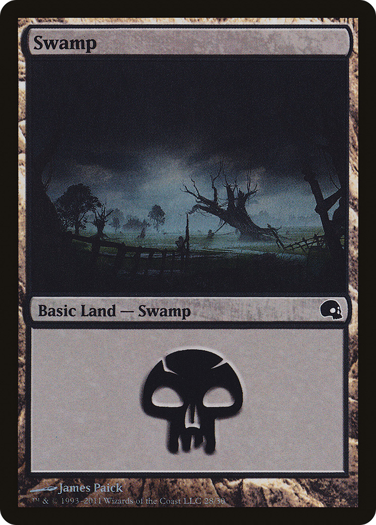 Swamp (028) Foil - Premium Deck Series: Graveborn