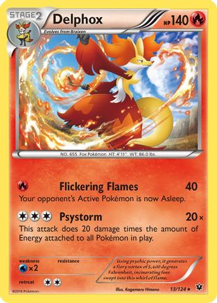 Delphox (13) Holofoil - XY  Fates Collide