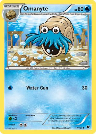 Omanyte (17) - XY  Fates Collide