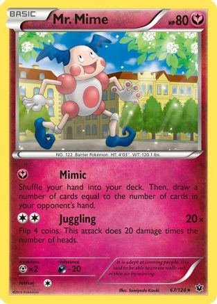 Mr. Mime (67) Reverse Holofoil - XY  Fates Collide