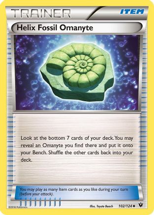 Helix Fossil Omanyte (102) - XY  Fates Collide