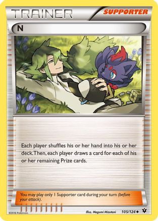 N (Supporter) (105) - XY  Fates Collide