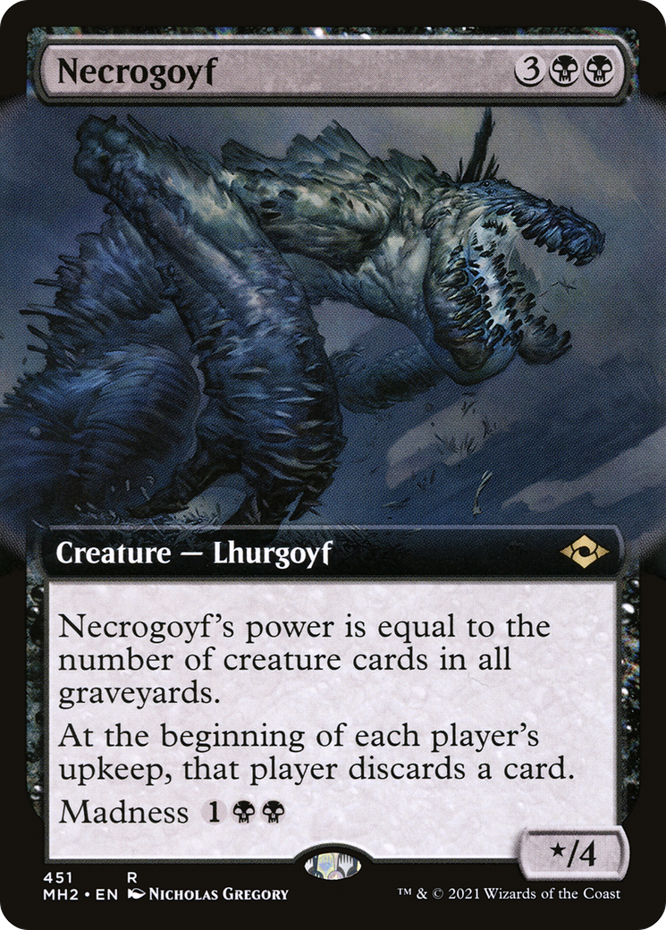 Necrogoyf (Extended Art) [Modern Horizons 2] | Silver Goblin