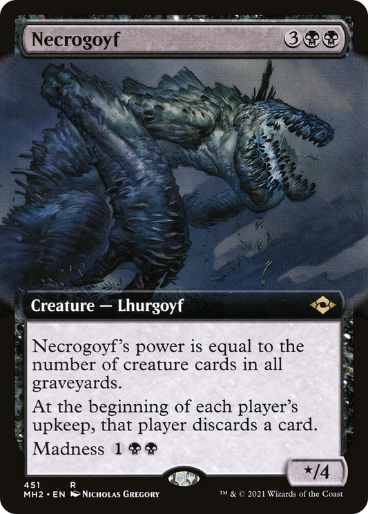 Necrogoyf (Extended Art) (451) - Modern Horizons 2