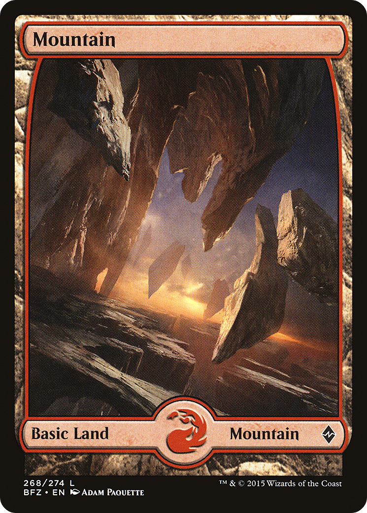 Mountain – Full Art (268) Foil - Battle for Zendikar