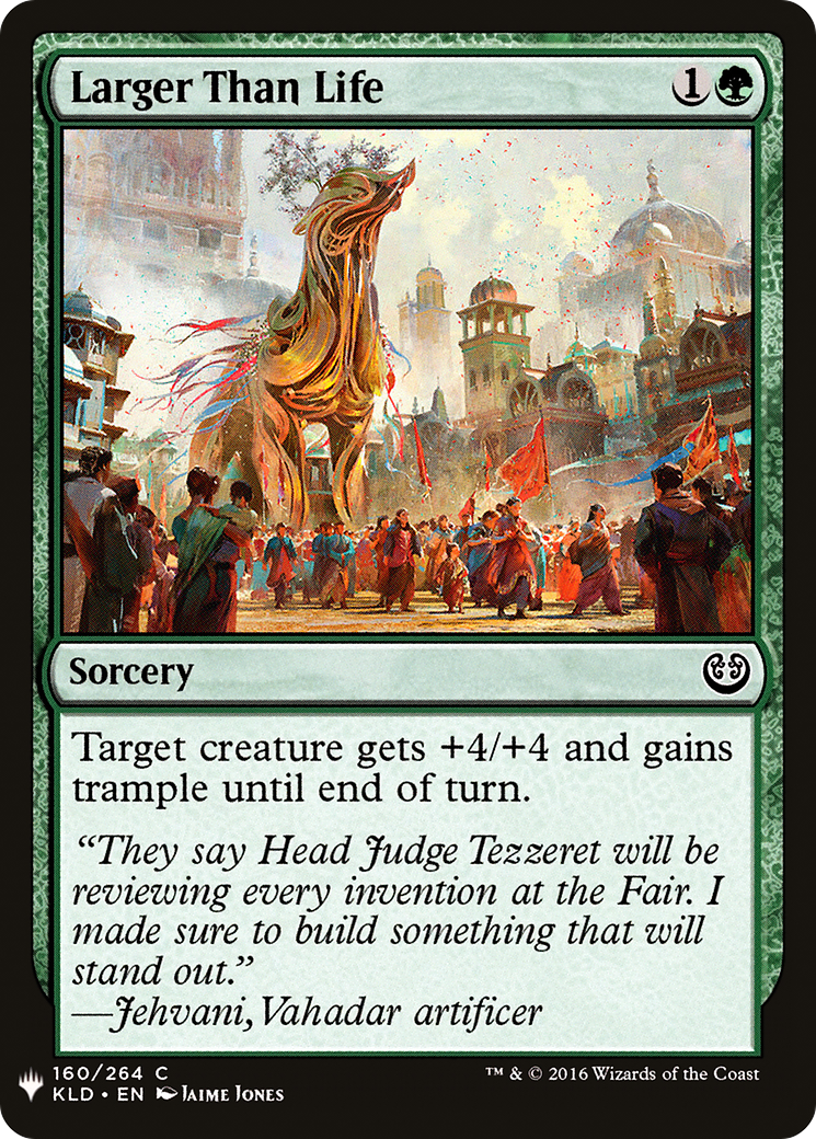 Larger Than Life (KLD-160) - The List