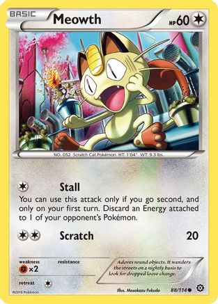 Meowth (88) - XY  Steam Siege
