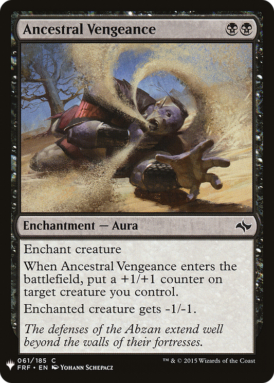 Ancestral Vengeance (FRF-61) - The List