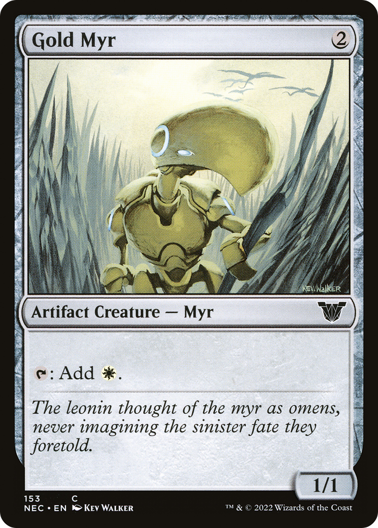 Gold Myr (153) - Neon Dynasty Commander