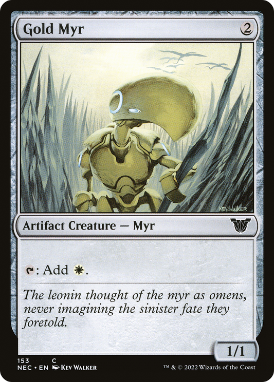 Gold Myr (153) - Neon Dynasty Commander