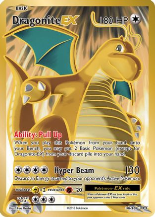 Dragonite EX (Full Art) (106) Holofoil - XY  Evolutions