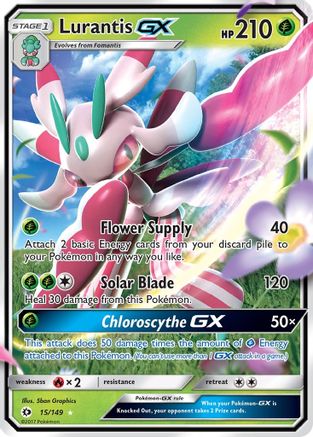 Lurantis GX (15) Holofoil - SM Base Set