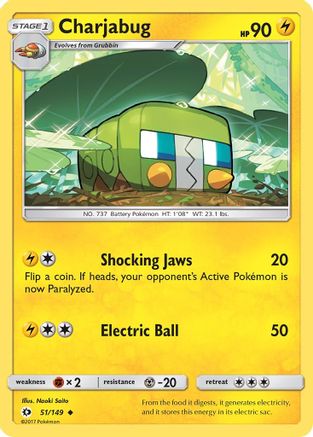 Charjabug (51/149) [Sun & Moon: Base Set] Reverse Holofoil