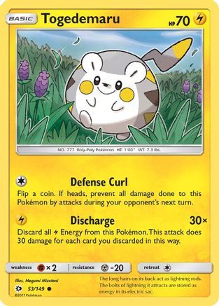 Togedemaru (53/149) [Sun & Moon: Base Set] Reverse Holofoil