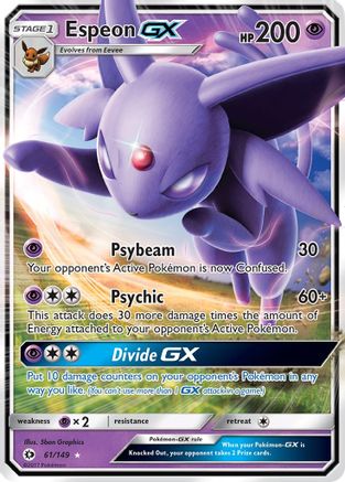 Espeon GX (61) Holofoil - SM Base Set
