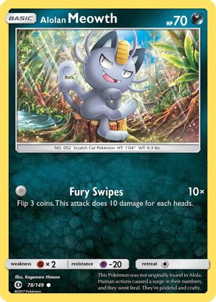 Alolan Meowth (78/149) [Sun & Moon: Base Set] Reverse Holofoil