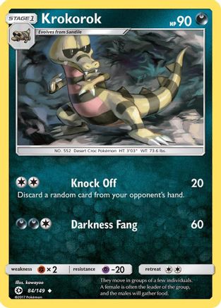 Krokorok (84/149) [Sun & Moon: Base Set] Reverse Holofoil