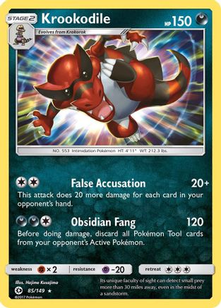 Krookodile (85/149) [Sun & Moon: Base Set] Reverse Holofoil