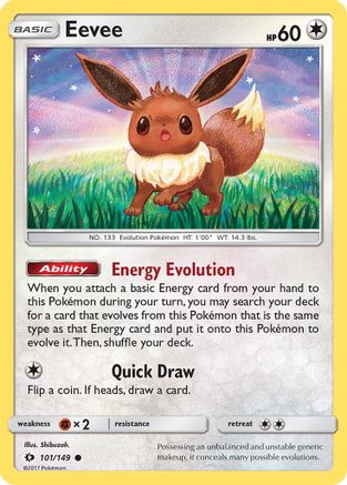 Eevee (101/149) [Sun & Moon: Base Set] Reverse Holofoil