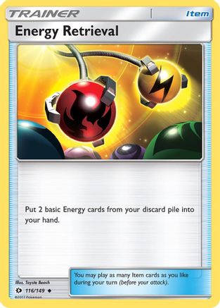 Energy Retrieval (116/149) [Sun & Moon: Base Set] | Silver Goblin