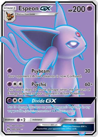 Espeon GX (Full Art) (140) Holofoil - SM Base Set