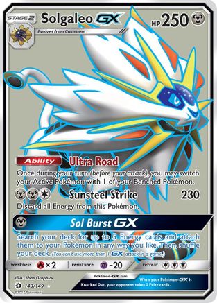 Solgaleo GX (Full Art) (143) Holofoil - SM Base Set