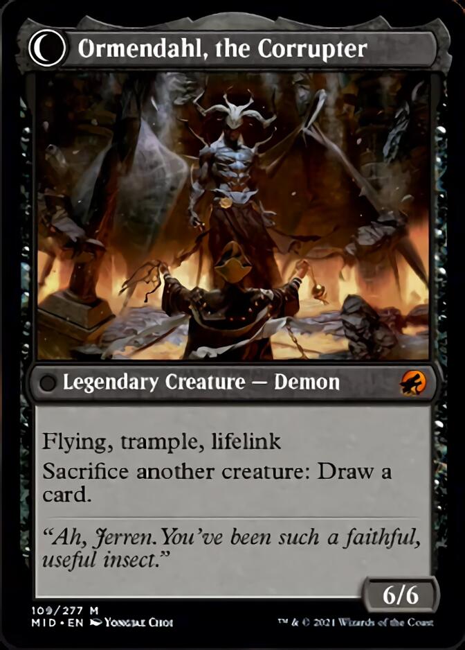 Jerren, Corrupted Bishop // Ormendahl, the Corrupter (109) - Innistrad: Midnight Hunt