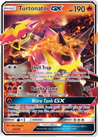 Turtonator GX (18) Holofoil - SM  Guardians Rising
