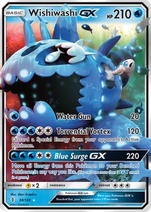 Wishiwashi GX (38) Holofoil - Guardians Rising