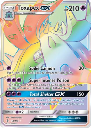 Toxapex GX (Secret) (154) Holofoil - SM  Guardians Rising