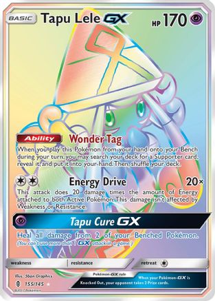Tapu Lele GX (Secret) (155) Holofoil - SM  Guardians Rising